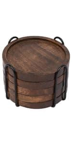 Samhita Acacia Wood Wooden Yarn Bowl for Crocheting & Knitting Hand Made by Indian Artisans Birthday Gifts for Mom & Knitting Lovers (6" x 6" x 3")