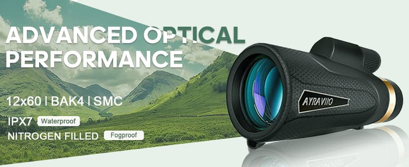 12x60 Monocular Telescope with Smartphone Holder & Upgraded Tripod, High Powered SMC & BAK4 Scope, Birthday Gifts for Men Dad Him Husband Teen, Gifts for Christmas, Outdoors Survival Hiking Gear