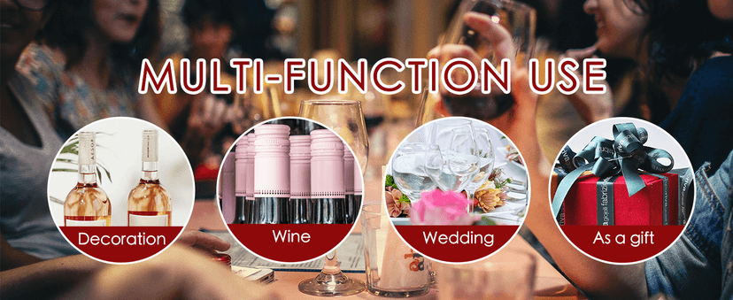 BOOPANREE 4 Pcs velvet wine bags, Wine Champagne Gift Bag With Drawstring,red Wine Drawstring Bottle Bags cloth for housewarming/party/birthday/wedding/bottle decoration bag (Wines Red)