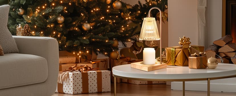 Candle Warmer Lamp with Timer Dimmer, Birthday Gifts for Mom Women Friend Sister, House Warming Gifts, Vintage Clear Wax Melt Warmer, Fall Decorations Office Apartment Dorm Room Home Decor