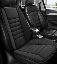 MYFAMIREA Car Seat Cushion Pad 1.2" Thick Comfort Seat Protector for Car Driver Seat Office Chair Home Use Memory Foam Seat Cushion with Non Slip Bottom, 20'' x 18.5'', Black
