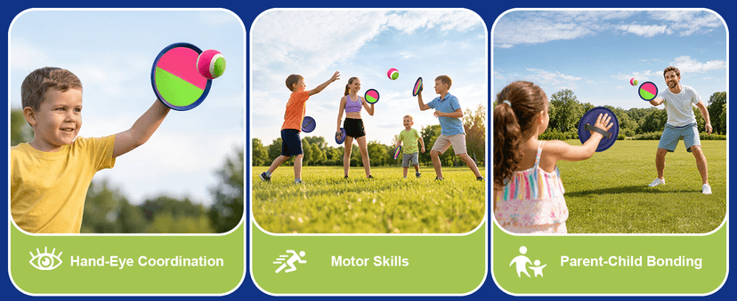 Toss and Catch Velcro Ball Set for Kids Outdoor Toys Yard Games Outside Games Beach Toys for 3 4 5 6 7 8 9 10 Year Old Boys Girls Classic Gift B0H36QJ768