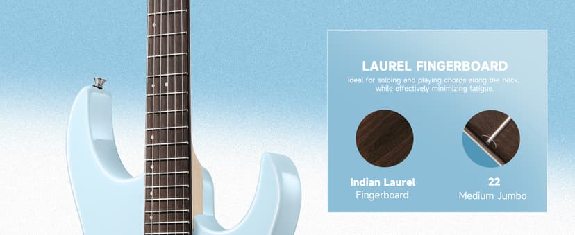 Donner DMT-66 39 Inch Full Size Electric Guitar for Beginner, Starter Electric Guitar Kit with Bag, Gradient Blue