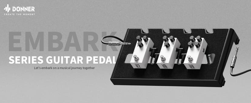 Donner Compressor Pedal for Electric Guitar, DIY Shell, Analog True Bypass Effects Pedal, Vintage Warmth & Studio-Grade Clarity(EMBARK 08)