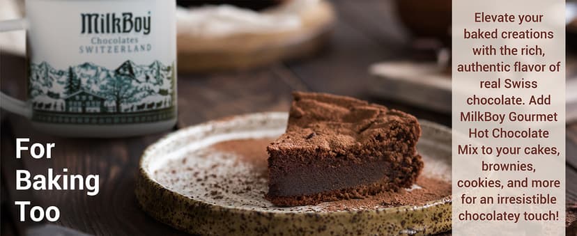 MilkBoy Dairy Free Hot Chocolate Mix - Gluten Free Swiss Cocoa Drink Powder, Vegan Hot Cocoa Mix, Gourmet Swiss Chocolate Drink, Kosher, Rainforest Alliance Certified - 12 oz Can