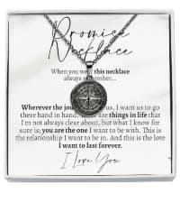 Love You This Much Promise Cuban Chain Necklace for Him, 7mm Thick, Sentimental Gift for Him, BF Gift for Birthday, Gift Ideas for Boyfriend