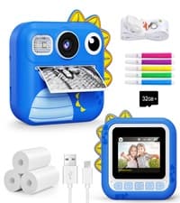 KOKODI Kids Smart Phone Toys, Birthday Gifts Idea Dinosaur Toys for 3 4 5 6 7 8 Year Old Boys, Touchscreen HD Digital Dual Video Camera, Preschool Learning Toy for Kids 3-5 Travel Trip Activity (Blue)