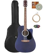 Fender FA Series Dreadnought Acoustic-Electric Guitar - 2-Color Sunburst Bundle with Gig Bag, Strings, Picks, and Austin Bazaar Instructional DVD