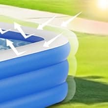 Inflatable Swimming Pool, Blow up Pool, Above Ground Swimming Pool for Family,Pool for Adults 120x 72 x 22 inch Full-Sized Inflatable Pool for Outdoors, Backyard