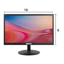 SKitphrati 20" PC Monitor 1600x900 75Hz 5MS HDMI Monitor LED Viewing Angle 95° (Horizontal) with HDMI VGA Input, 76% sRGB, VESA Wall Mount, TN Panel, Black
