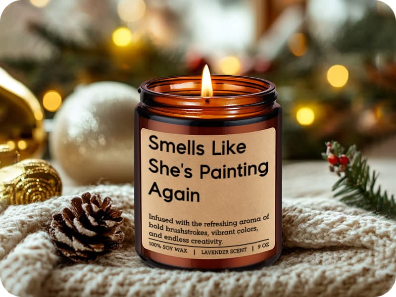 Funny Appreciation, Christmas, Birthday Gifts for Artists, Art Teacher Women, Watercolor Artists, Art Lovers, Painting Lovers LEADO Candle - Gifts for Artists Women, Painters, Artist Gifts for Women B0FNWBCXDL