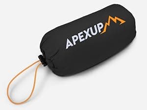 APEXUP Packable Rain Jacket Men with Reflective Zipper, Lightweight Waterproof Raincoat, Mens Rain Jacket for Outdoor Sports