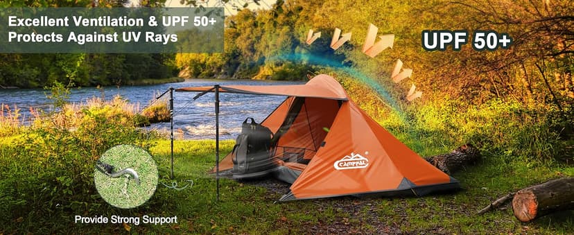 camppal 1 Person Tent for Camping Hiking Mountain Hunting Backpacking Tents 4 Season Resistance to Windproof Rainproof and Waterproof