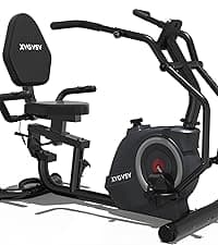 Recumbent Exercise Bike, Recumbent Stationary Bike for Home, Recumbent Bike with 400LB Weight Capacity Whisper-Quiet 16 Levels Magnetic Resistance Heart Rate and Multi-Function LCD Comfortable Seat