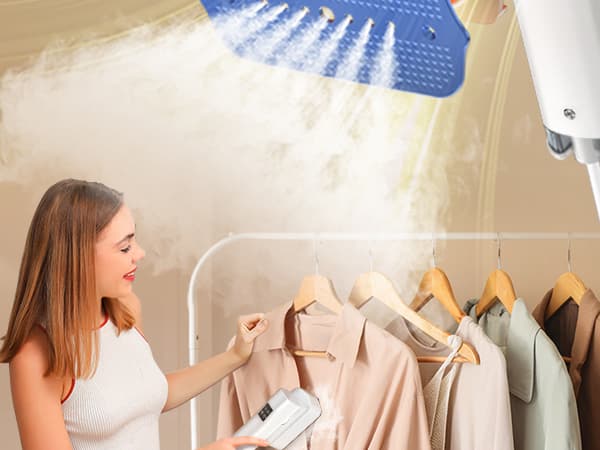 Dovety Steamer for Clothes, Portable Handheld Travel Steamer, Clothing Wrinkles Remover for Gament Steam, 1100W Powerful 2 In 1 Steamer&Iron, 100mL Water Tank Capacity, for 120V Home, Office, Travel