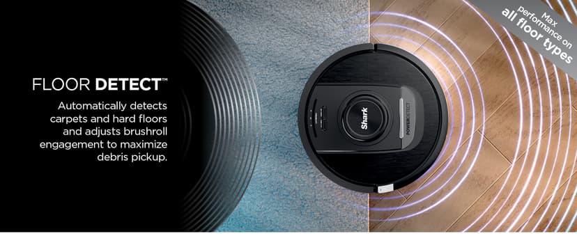 Shark PowerDetect Self-Empty Robot Vacuum with NeverStuck Technology, Auto Deep-Clean Carpets & Hardfloors, 30 Day Capacity HEPA Bagless Base, for Pet Hair, WiFi Black, AV2820S