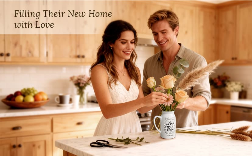 Wedding Gifts for Couples 2026: Love Grows Here & Rings Design - Home Decor Accents for Newlyweds