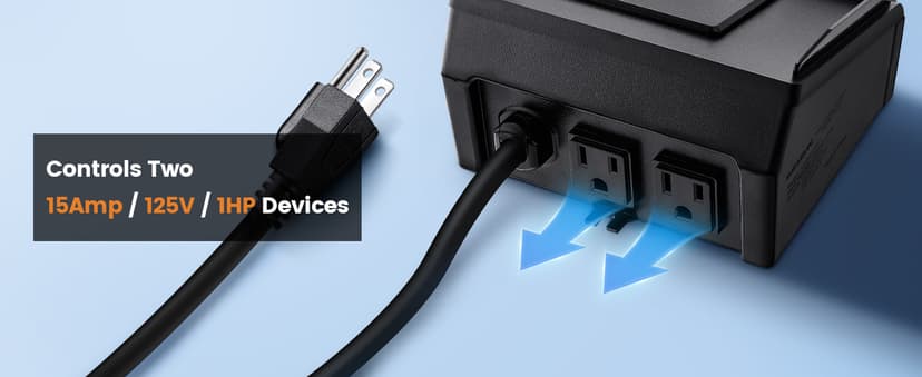 SURAIELEC Mechanical Pool Timer for Above Ground Pools, NEMA 5-15R Plug-in 24-Hour Timer with Dual Outlets, 15A 125V 1HP, Up to 3 Daily Settings, Weatherproof Cover for Pool Pumps, Outdoor Lighting