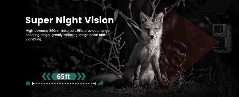 MAXDONE Solar WiFi Trail Camera Bluetooth Game Camera, 4K 64MP Wildlife Cameras 2000mAh Built-in Battery Rechargeable Power Hunting Cameras with Night Vision Trail Cam Bluetooth Wi-Fi Deer Cams