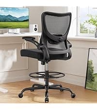 Marsail Ergonomic Mesh Office Chair High Back Home Office Desk Chair with Adaptive Lumbar Support, 2D Headrest, 3D Flip-Up Armrests, Height Adjustable and Rocking Tilt for Home Office and Gaming