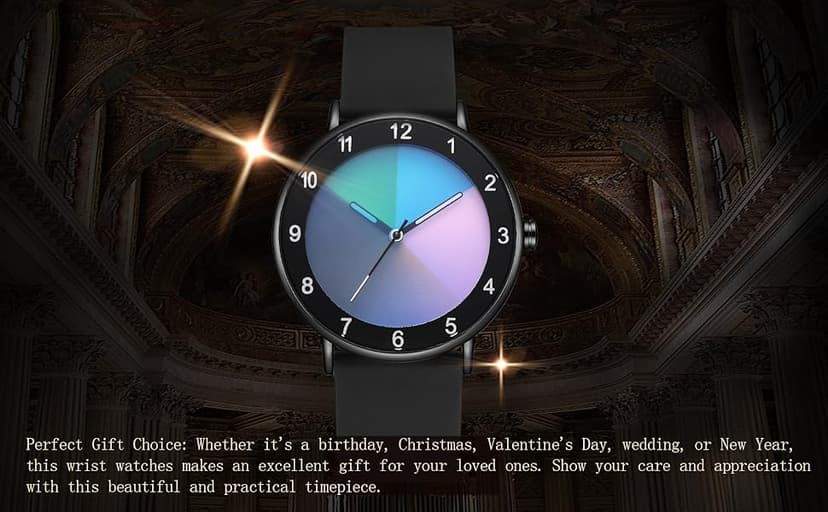 RUYEOOK Unisex Watches Fashion Creative Original Design Watch for Men and Women Unique Wristwatch Easy to Read time