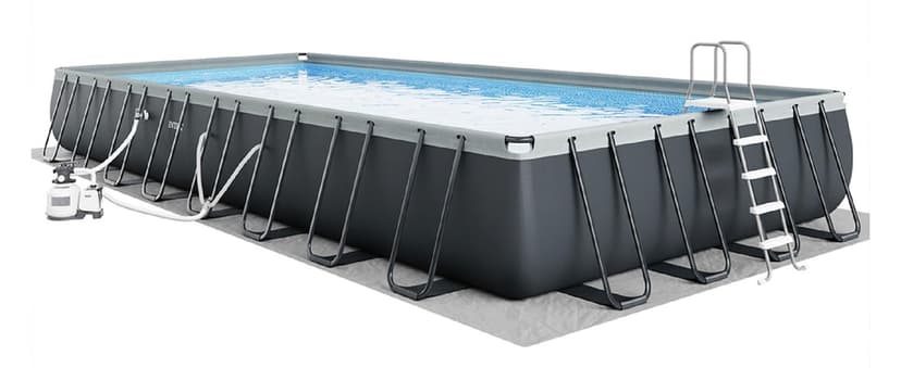 INTEX 26373EH Ultra XTR Deluxe Rectangular Above Ground Swimming Pool Set: 32ft x 16ft x 52in – Includes 2800 GPH Sand Filter Pump – Easy Assembly