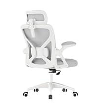 VASAGLE Ergonomic Mesh Office Chair with Adjustable Lumbar Support and Headrest, 90-105° Tilt Function, Wide Seat, Flip‑Up Armrests, Computer Desk Chair for Home Office, Ink Black UOBN044BH01S