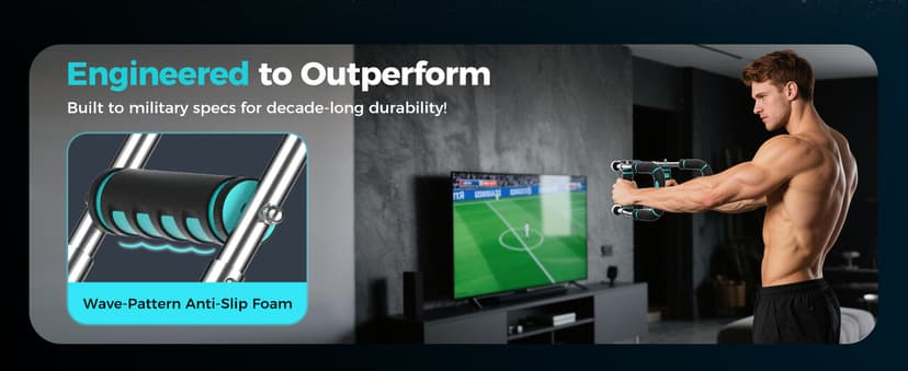 Twister Arm Trainer, Adjustable 5 Resistance Levels (40-130 lbs) Chest & Arm Workout Equipment for Men & Women, Ergonomic Home Gym Strength Trainer with Anti-Slip Handles & Carry Bag