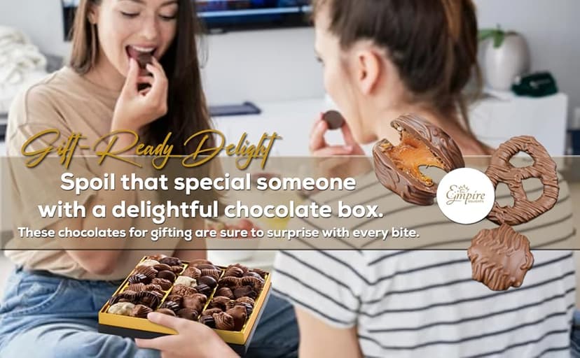 Scotch Whiskey Caramels & Glass Decanter - Him & Her, Premium Salted Caramel, Chocolate Candy Delights Gourmet Collection, Father’s Day Gift Basket for Men, Boyfriend, Husband, Dad