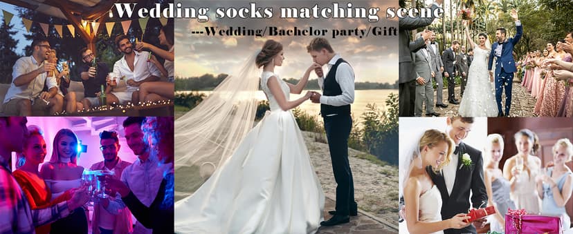 ZXGXLAW 8 Pairs Groom Groomsmen Gifts For Men Wedding Novelty Socks Funny Proposal Gifts Bestman