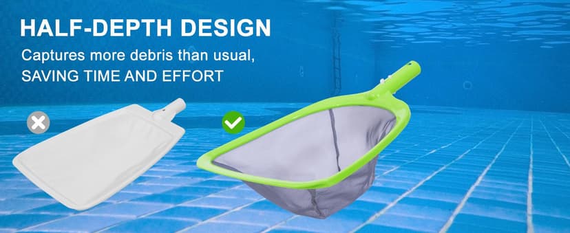 Sepetrel Deluxe Swimming Pool Cleaning Kit with Spa Jet Vacuum Cleaner,Brush, Semi-deep Skimmer Net & Adjustable 57.5-inch Pole,Ideal for Cleaning Above Ground,Inflatable Pools