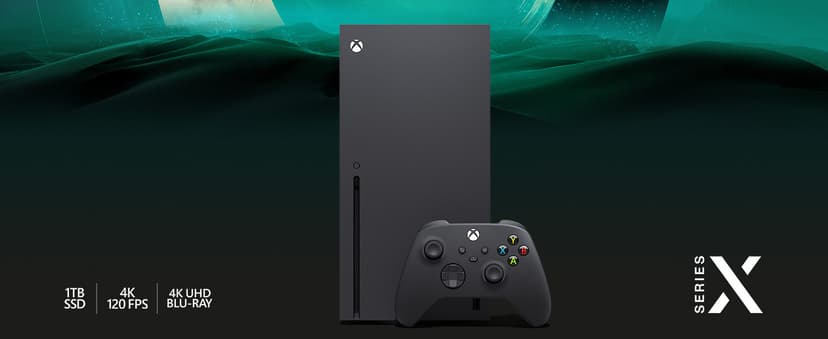 Xbox Series X - Gaming Console - 1TB SSD - Includes Wireless Controller - 4K Gaming - 120FPS - Carbon Black