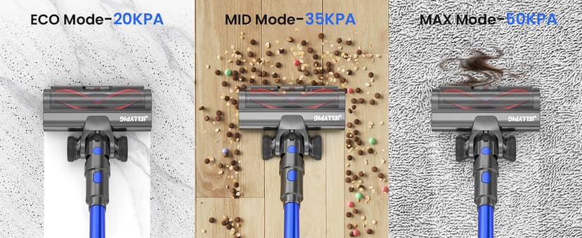 Cordless Vacuum Cleaner, Upgraded 600W 50KPA 70Mins Cordless Stick Vacuum Cleaner with Self-Standing and Touch Screen, Anti-tangle Wireless Vacumm, Vacuum Cleaners for Home/Pet Hair/Carpets/Floors