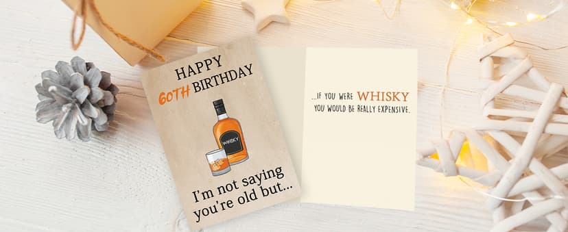 Funny 60th Birthday Card & Gifts for Women Men, 60th Birthday Decorations for Mom Dad Grandma Grandpa, Gifts for 60 Year Old Woman Man
