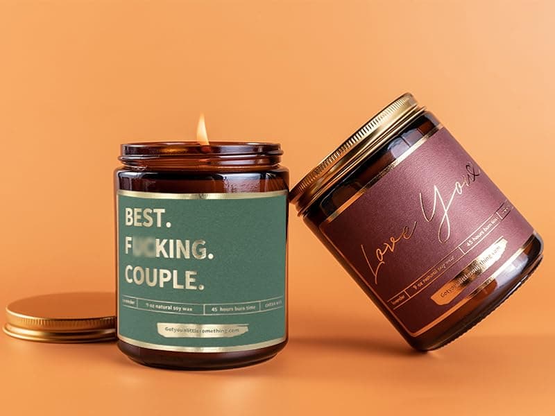 Funny Anniversary Candle for Couples - Funny Gift from Friends for Engagement or Anniversary - Best Couple Ever Thank You Present Idea for Him & Her, Fiance, Newly Engaged Candle for Couples