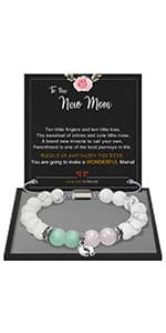 Stocking Stuffers for Teens, Christmas Gifts for Mom from Daughter Beaded Bracelets for Women Teen Girl Gifts Adjustable Charm Link Bead Birthday Graduation Gift for Her Girlfriend Sister