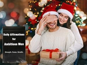 Motivation & Encouragement, Birthday, Christmas & Valentine's Day Gifts for Him, Boyfriend, Husband, Dad, Son, Boss & Friends Daily Affirmation Cards for Men - Meaningful Inspirational Gifts B0FLJG4FP7