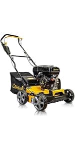 Artificial Turf Sweeper by Roll & Comb, Corded Electric Lawn Rake for Artificial Grass, Cool Gardening Gift, 25 Liter Leaf Collector, Model 302e, 19.8lb.