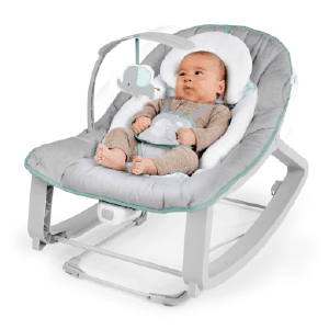 Ingenuity Keep Cozy 3-in-1 Grow with Me Vibrating Baby Bouncer, Seat & Infant to Toddler Rocker, Vibrations & -Toy Bar, 0-30 Months Up to 40 lbs (Weaver)