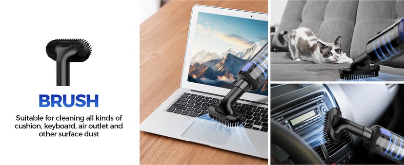 Filigo Handheld Vacuum Cordless Rechargeable 2-Speed Modes| 3-in-1 Portable Cordless Vacuum Cleaner with Charging Dock, for Car Home Office and Pet Hair(Blue)