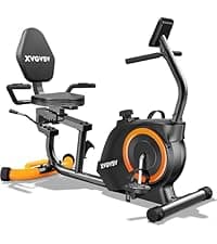 Recumbent Exercise Bike, Recumbent Stationary Bike for Home, Recumbent Bike with 400LB Weight Capacity Whisper-Quiet 16 Levels Magnetic Resistance Heart Rate and Multi-Function LCD Comfortable Seat