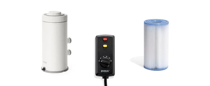 INTEX C530 Cartridge Filter Pump for Above Ground Pools: 530 GPH Pump Flow Rate - Auto Timer - HydroAeration Technology - Includes Type A Filter Cartridge - Turnover Rate/System Flow 475 GPH