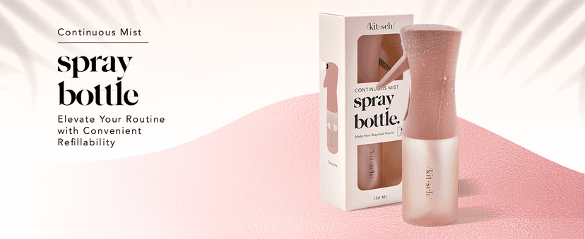 Kitsch Continuous Spray Bottle for Hair – Fine Mist Water Mister & Water Spray Bottle – Recycled Hair Spray Bottle – Spray Bottles for Cleaning, Styling, Plants & More – Terracotta, 150ml