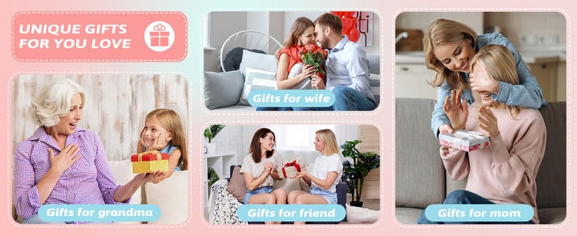 Miofula Preserved Flower Rose Birthday Gifts for Mom, Angel Figurines with Forever Real Rose Gifts for Her Mom Grandma, Unique Angels Gifts for Mothers Day Christmas Anniversary Birthday (Red)