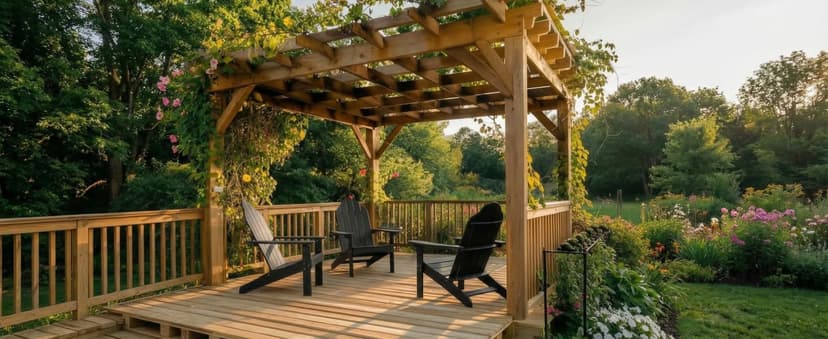 LUE BONA HDPS Adirondack Chairs Set of 4, Long-Lasting All-Season Outdoor Patio Chairs, Hidden Cup Holder, 350 LBS, Black