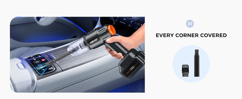 Car Vacuum Portable Cordless,35000PA High Power Suction & Blower, Cordless Handheld Vacuum Cleaner for Car, Home, Office, Pet(Stellar Black)