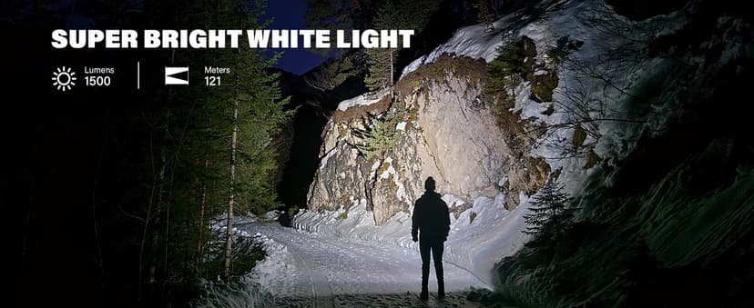 sofirn LED Headlamp Rechargeable, H35R Super Bright Lightweight Head Light with 660nm Deep Red Light, 1500 Lumens White Light, IPX6 Waterproof Head Flashlight for Running Hiking Camping