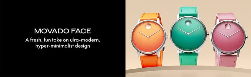 Movado Face Collection - Swiss Quartz Watch with 2H Movement, Leather Strap - Water Resistant 3ATM - Luxury Fashion Timepiece - Gift for Him and Her - 39mm