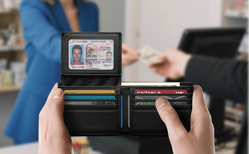 RUNBOX Genuine Leather Wallet for Men 12 Cards Mens Wallet Bifold Rfid Blocking with 2 ID Windows Card Holder Wallet with Gift Box