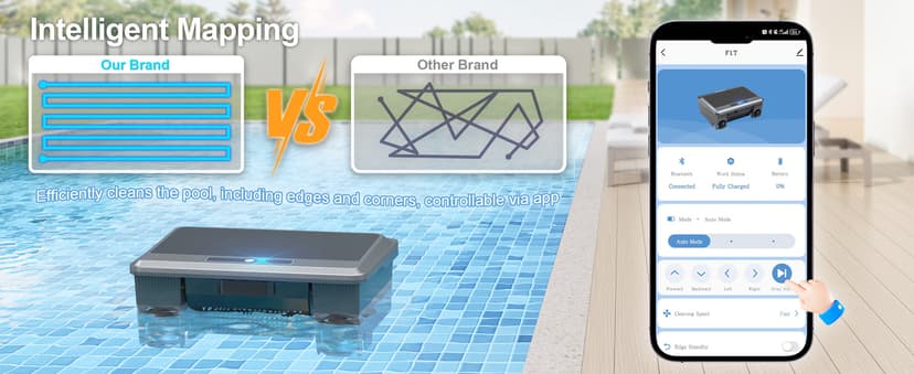 2026 Upgraded F1T Solar Powered Robotic Pool Skimmer Surface Cleaner with APP Support Dual Charging Options Smart Obstacle Avoidance 24/7 Continuous Cleaning Ideal for Above Ground Pool Gray